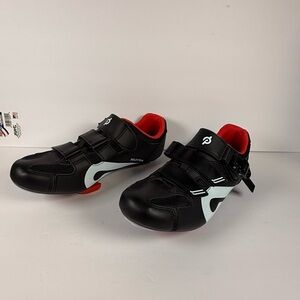 Peloton Cycling Shoes Men's Size 44 Delta-Compatible Ratchet Strap Black/Red